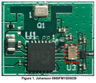 Dispositivo pasivo integrado para Semtech SX1261 / SX1262 / LLCC68 (Johanson)